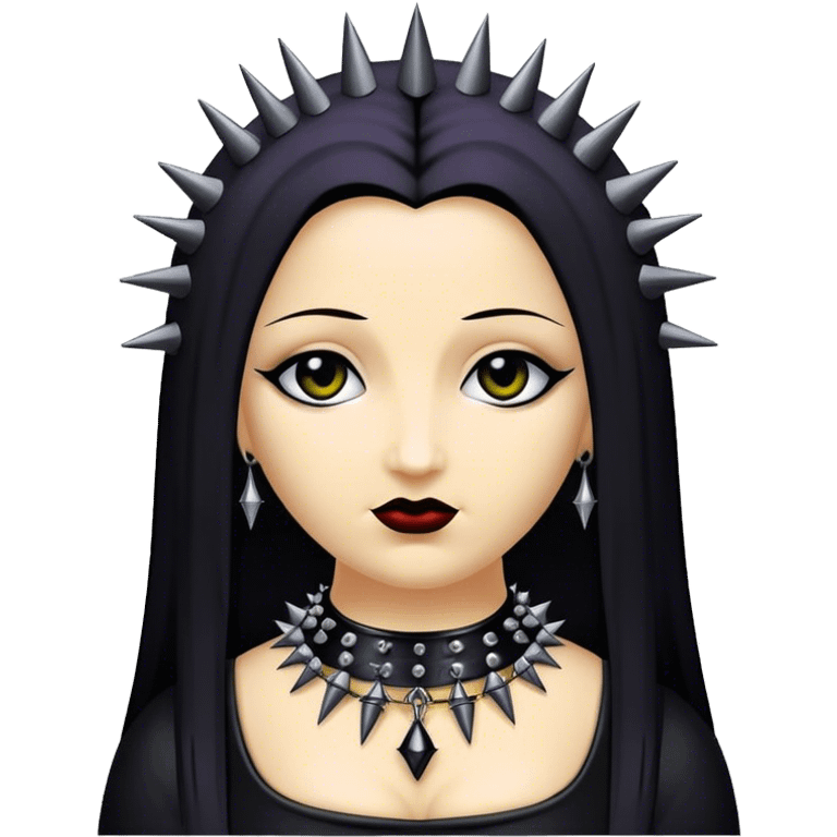 goth monalisa with spiked collar emoji