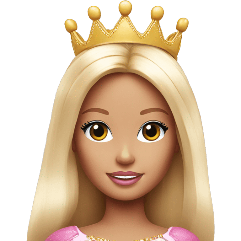 barbie with princess crown emoji