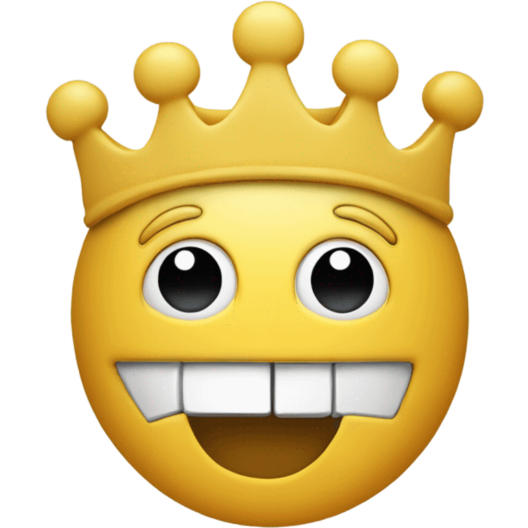 Puzzle piece crown with smile cuter emoji