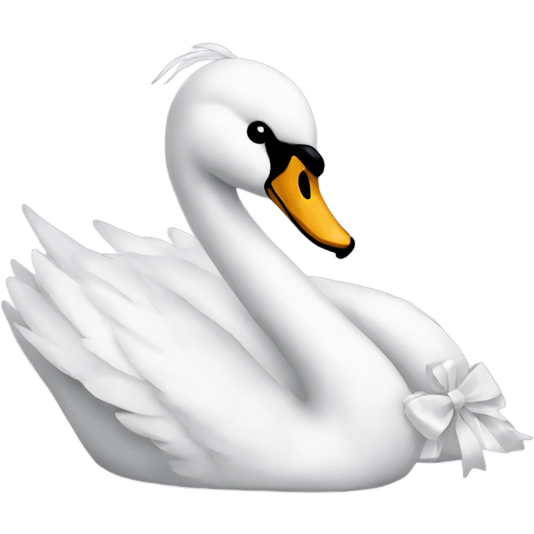 Swan with bows emoji