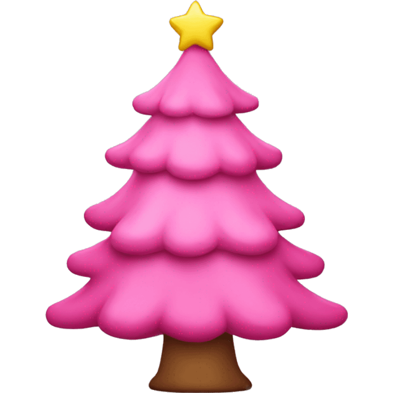 Pink Christmas tree emoji