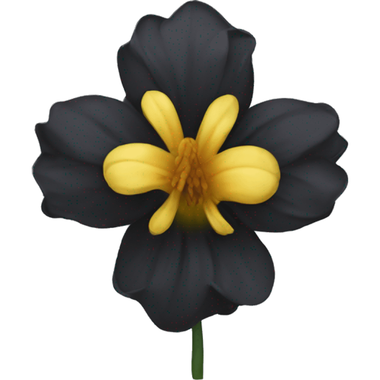  Flor negra  emoji