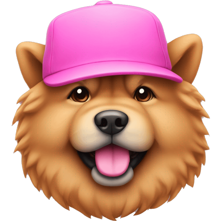 Chow with pink hat emoji