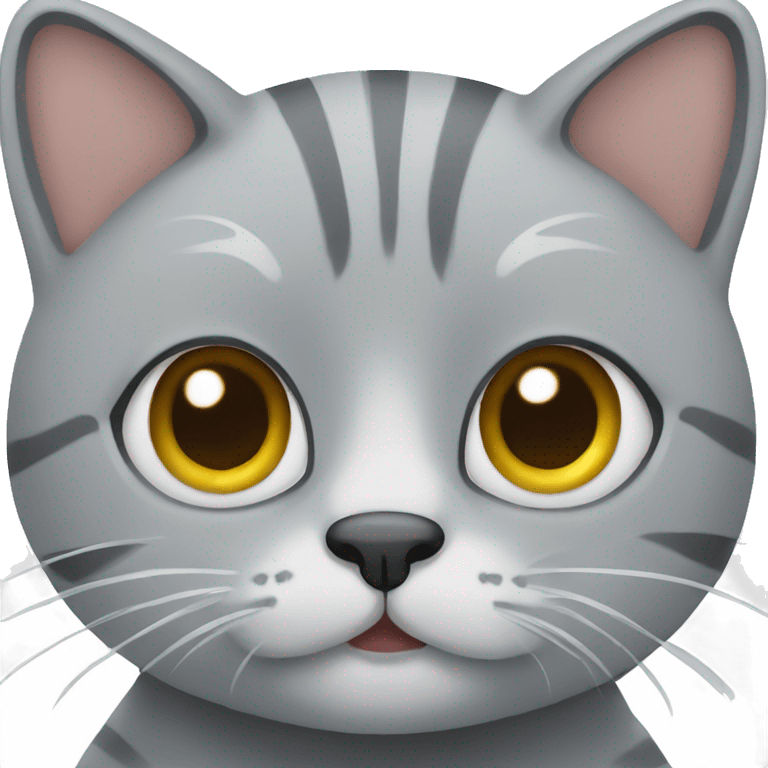 Cute gray cat emoji