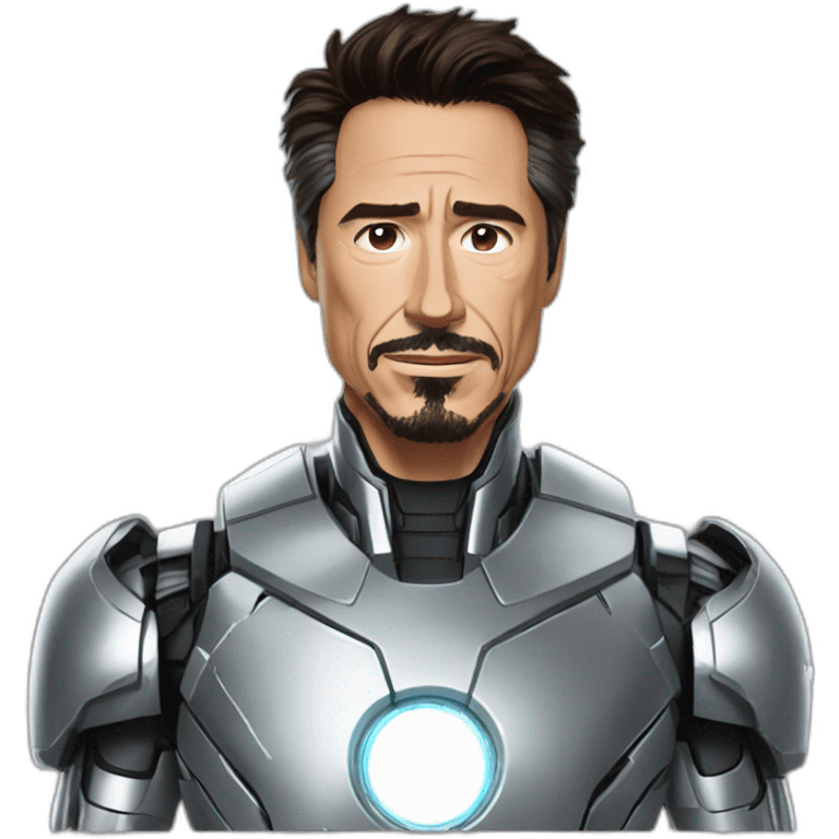 Tony stark dans sont robot emoji