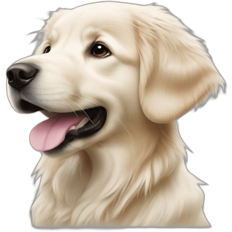 Golden retriever blanc chiot emoji