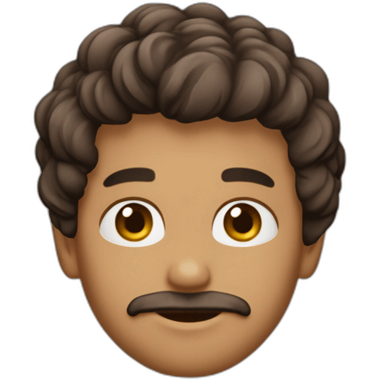 mec-aux-cheveux courte-bruns-courts-barbes courte emoji