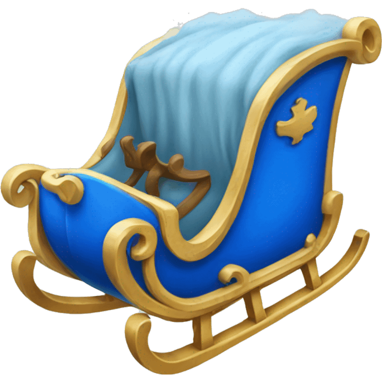 Blue sleigh emoji