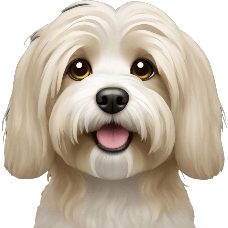 a dirty blonde havanese dog emoji