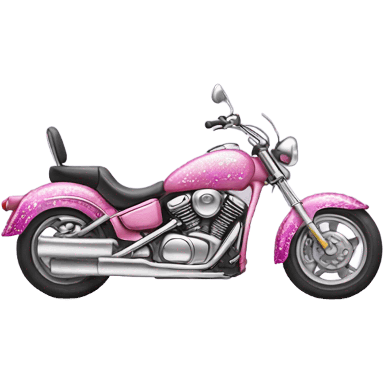 Pink ombre motorcycle with glitter and decorated in flowers  emoji