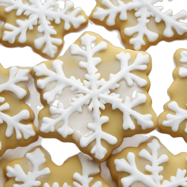 Snowflake sugar cookie emoji