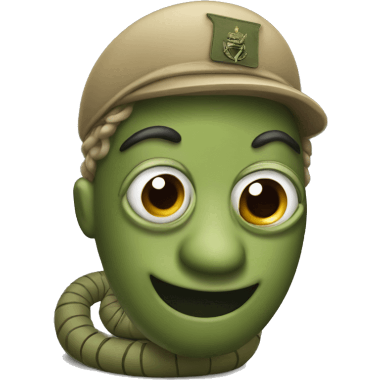 Military worm  emoji