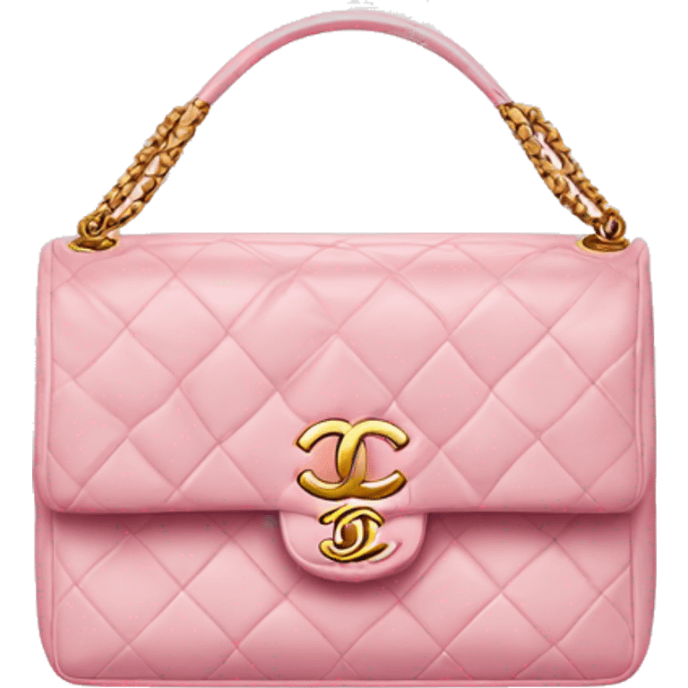 light pink chanel christmas bag emoji