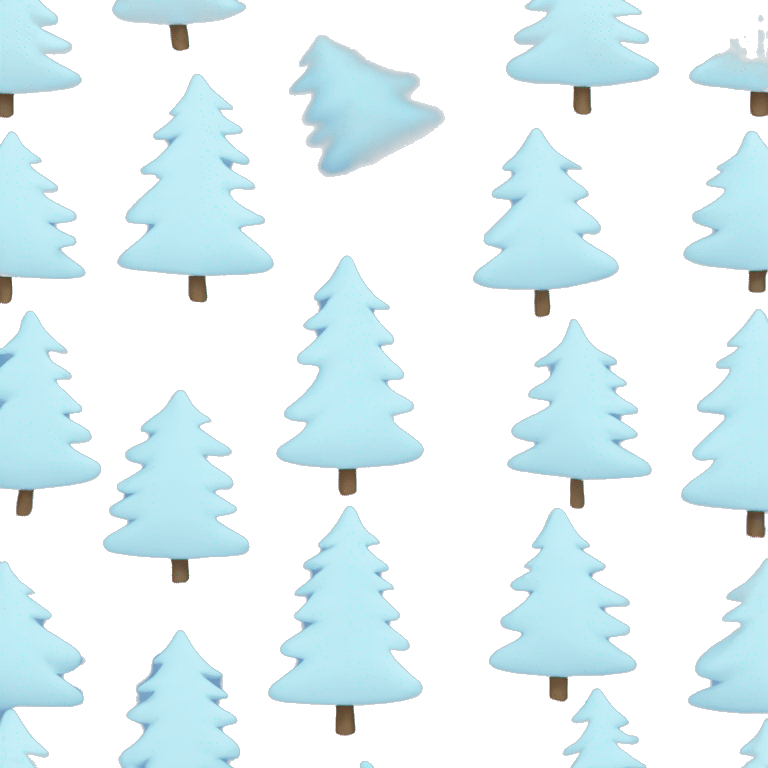 pastel blue christmas tree emoji