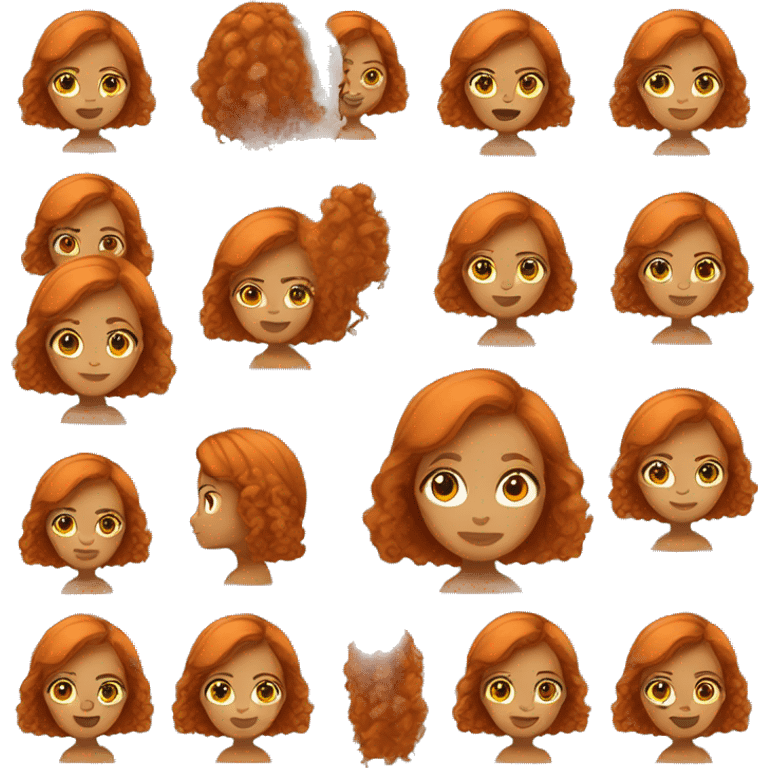 mixed girl with ginger hair emoji