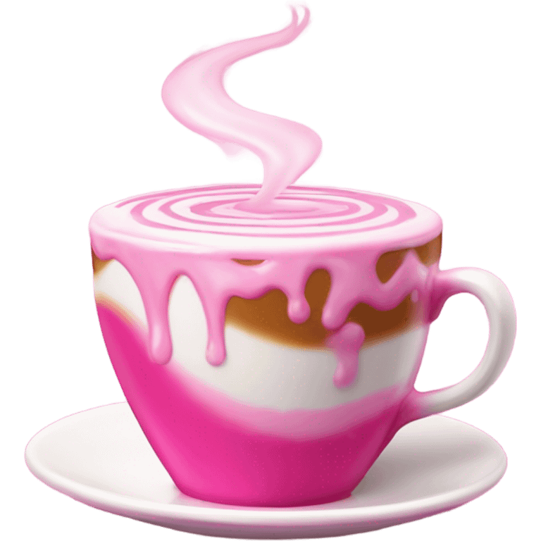 A pink coffee  emoji