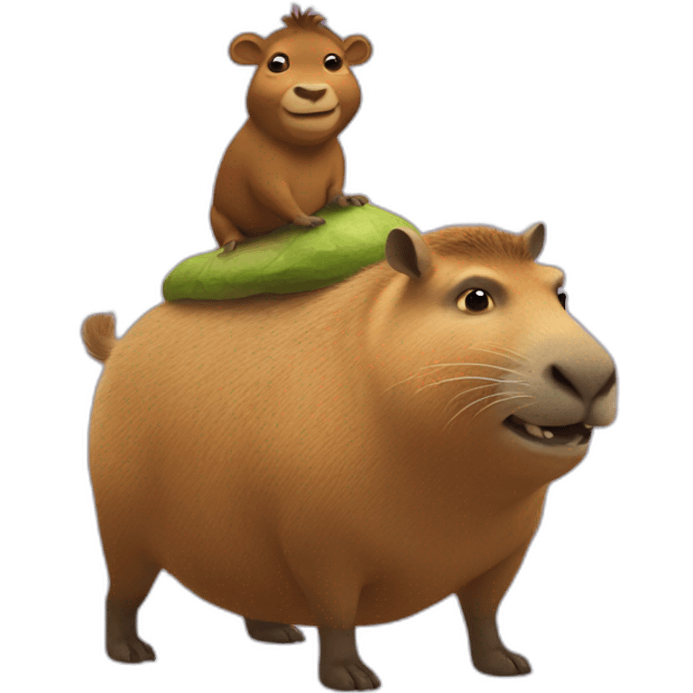 Shrek on a capybara emoji