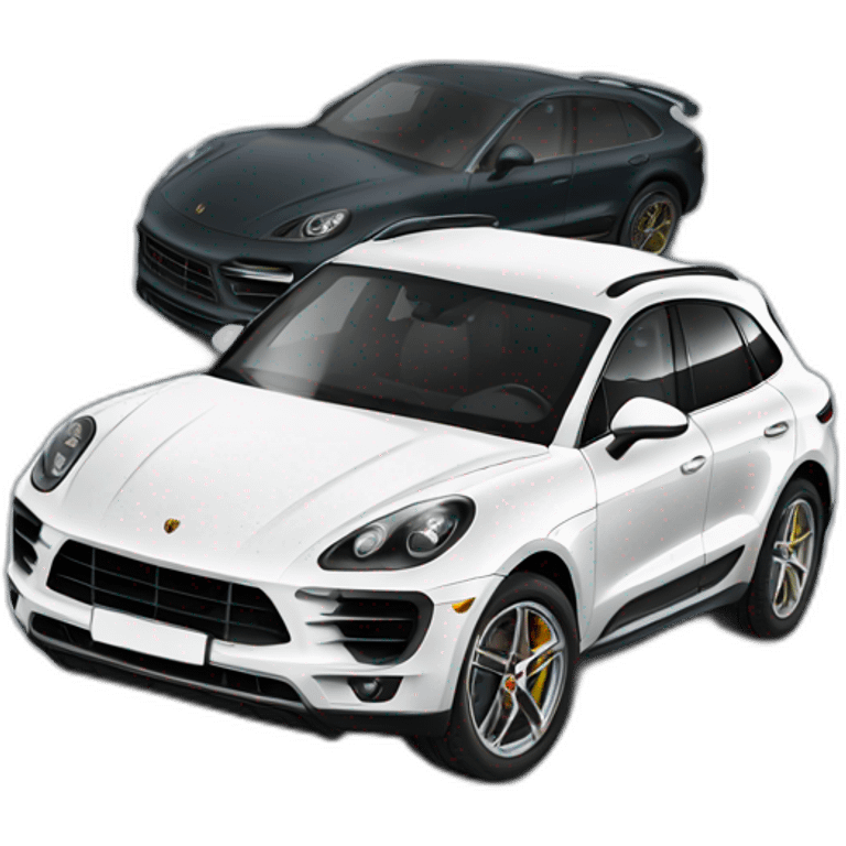 Porsche macan white turbo emoji