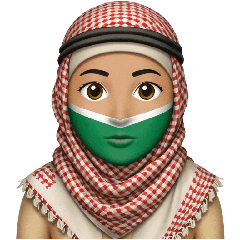 Brazil flag keffiyeh palestine emoji