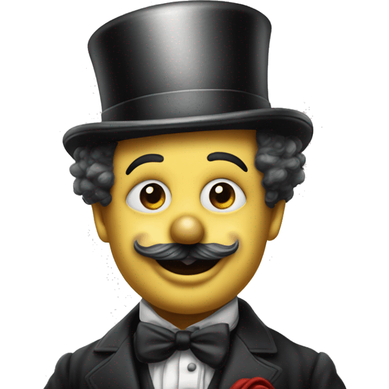 Charlie Chaplin en costume de clown emoji