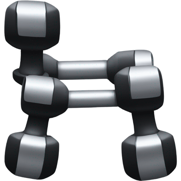 black and silver dumbell  emoji