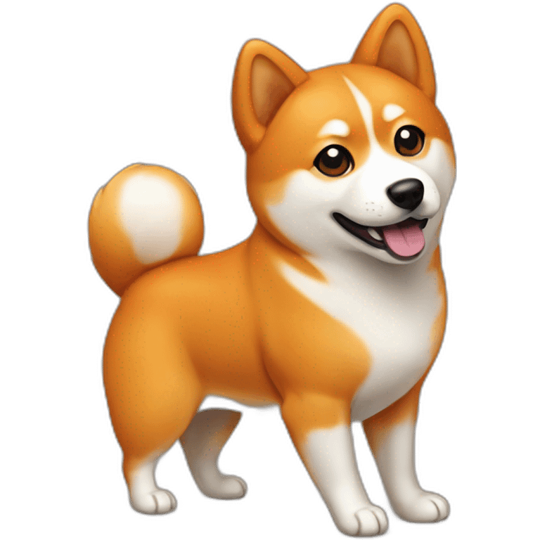 orange shiba inu dog emoji