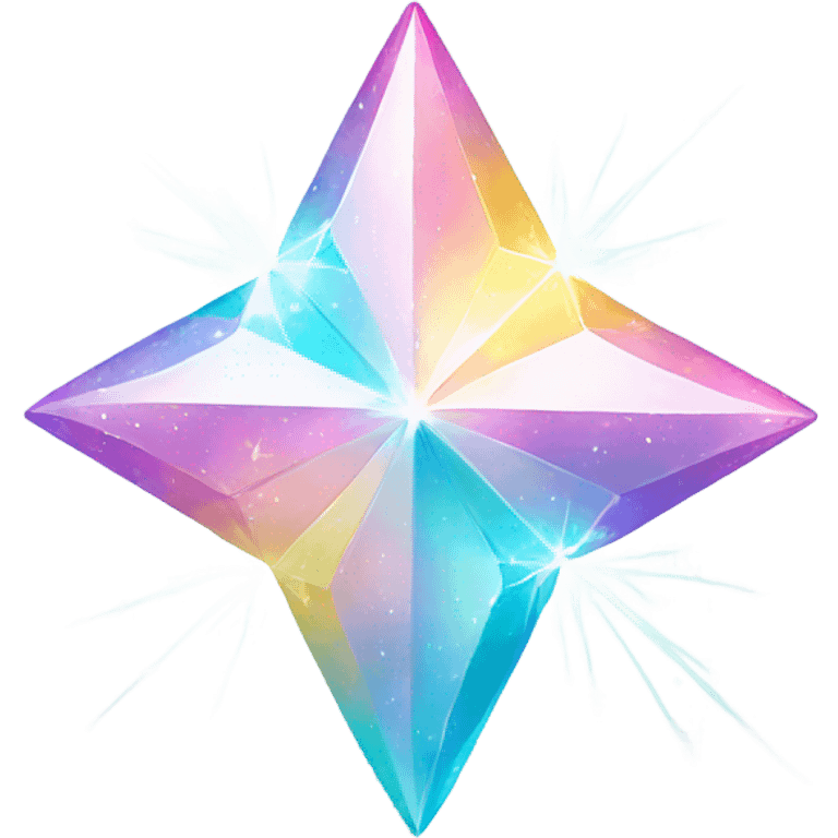 sparkly matt pastel four-point star diamond emoji