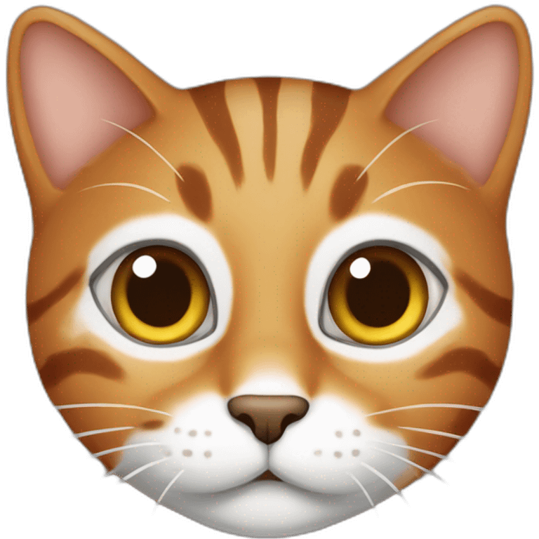 brown and orange cat long tail emoji