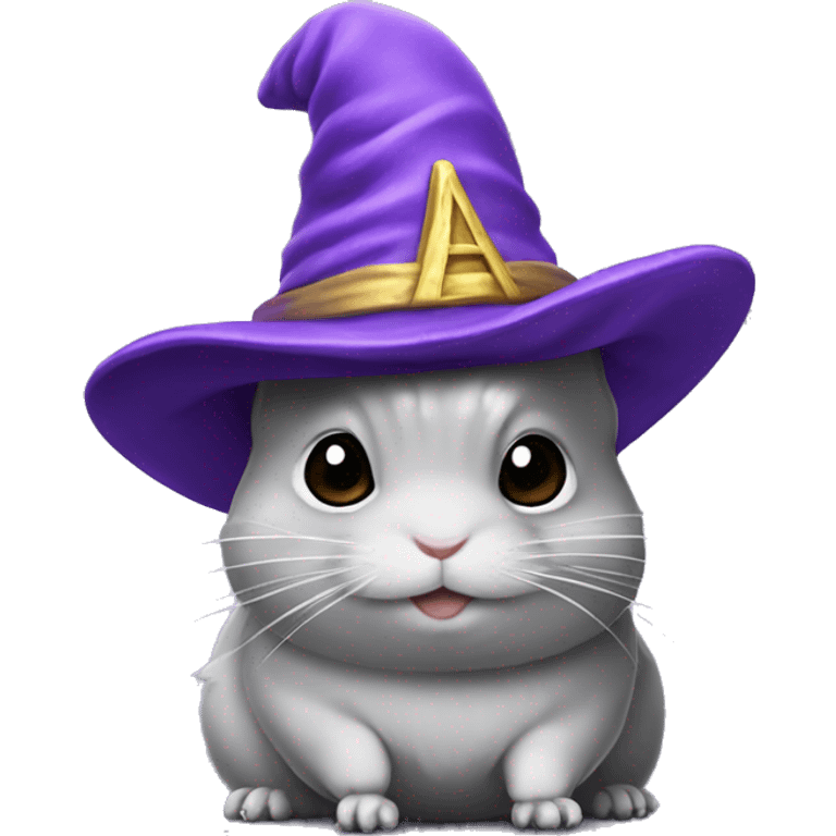 chinchilla with wizard hat emoji