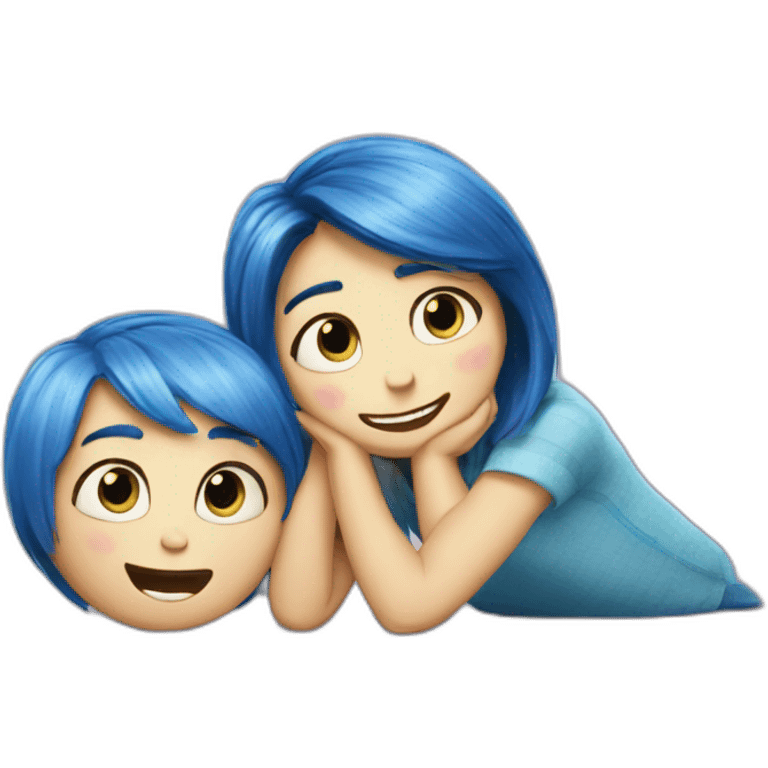 Inside out Joy and sadness  emoji