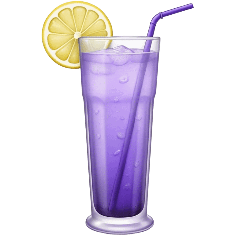 Lavender lemonade in tall rubbed glass  emoji