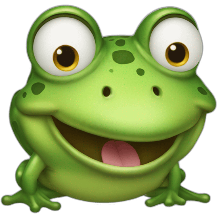 Laughing Trump frog emoji