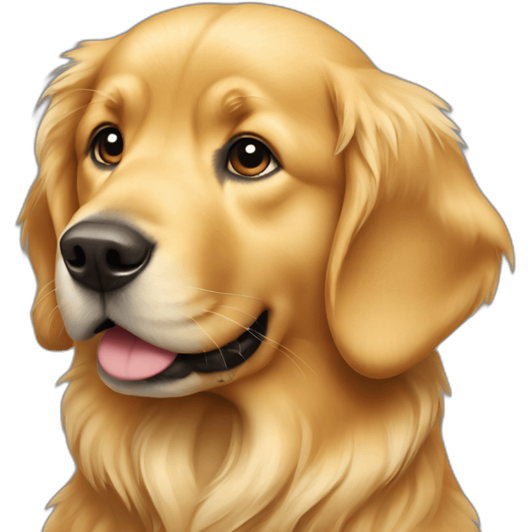 golden retriever dog wearing a Tagelmust emoji