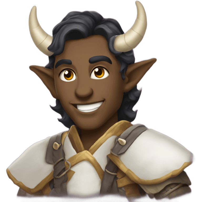 Crie um tiefling paladino de d&d  emoji