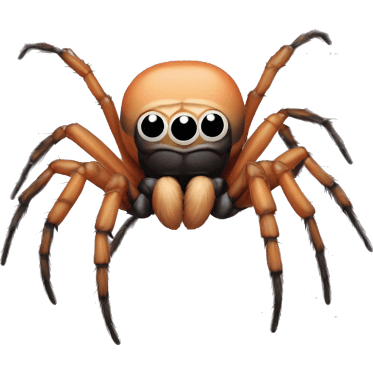 Jumping spider with muscle arms emoji