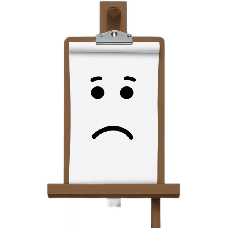 marker board Flipchart without face emoji