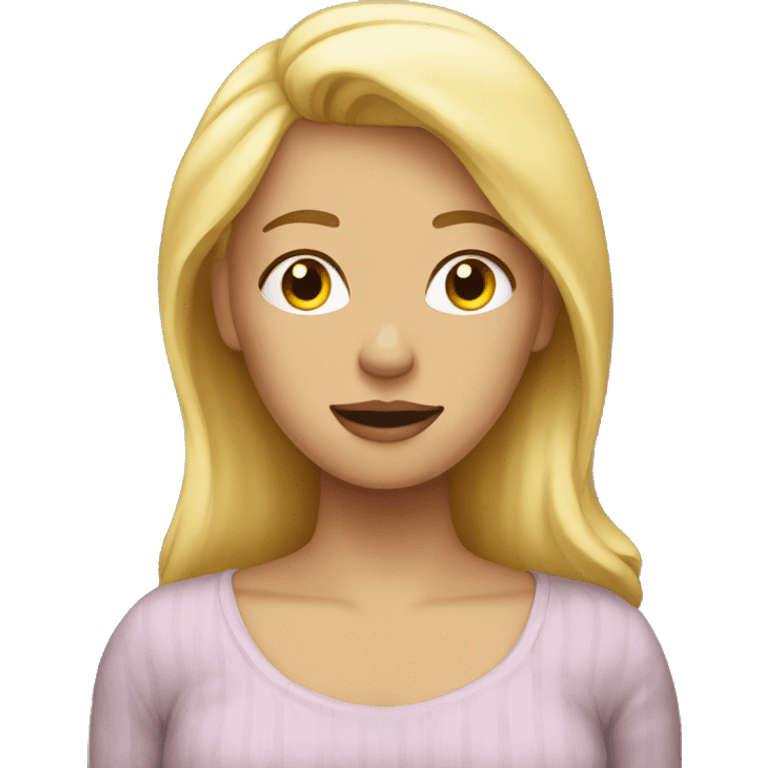 blond woman going to sleep  emoji