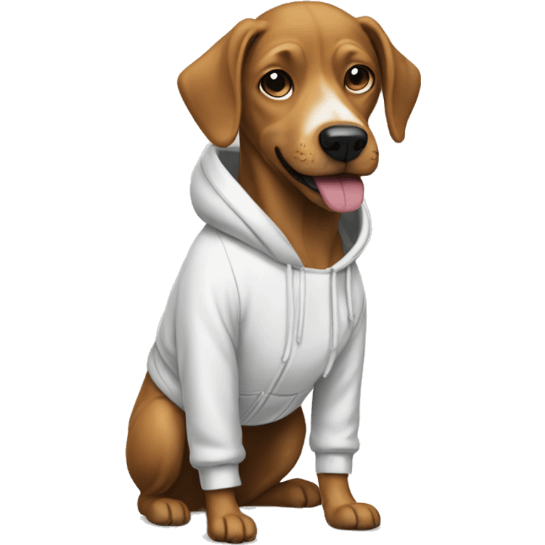 dog wearing a sweatsuit emoji