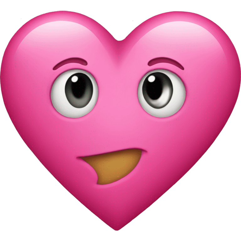 Big pink heart with the letter L in the middle emoji