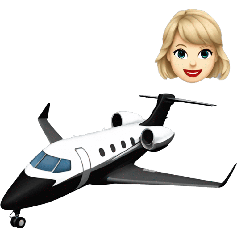 Taylor swift on private jet emoji