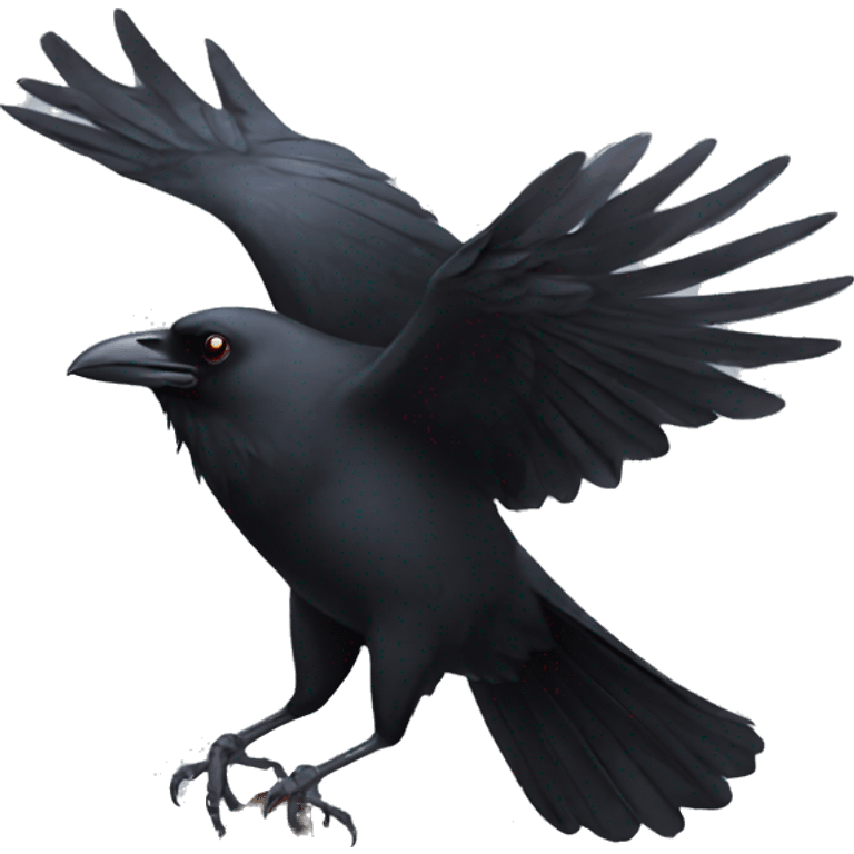 Crow flying emoji