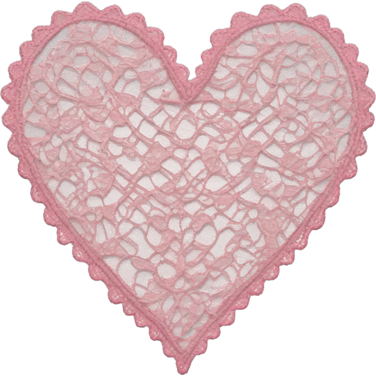 pink lace heart emoji