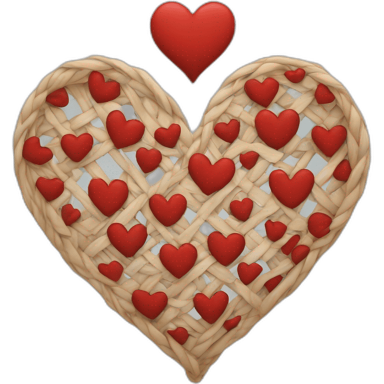 Hearts woven together emoji