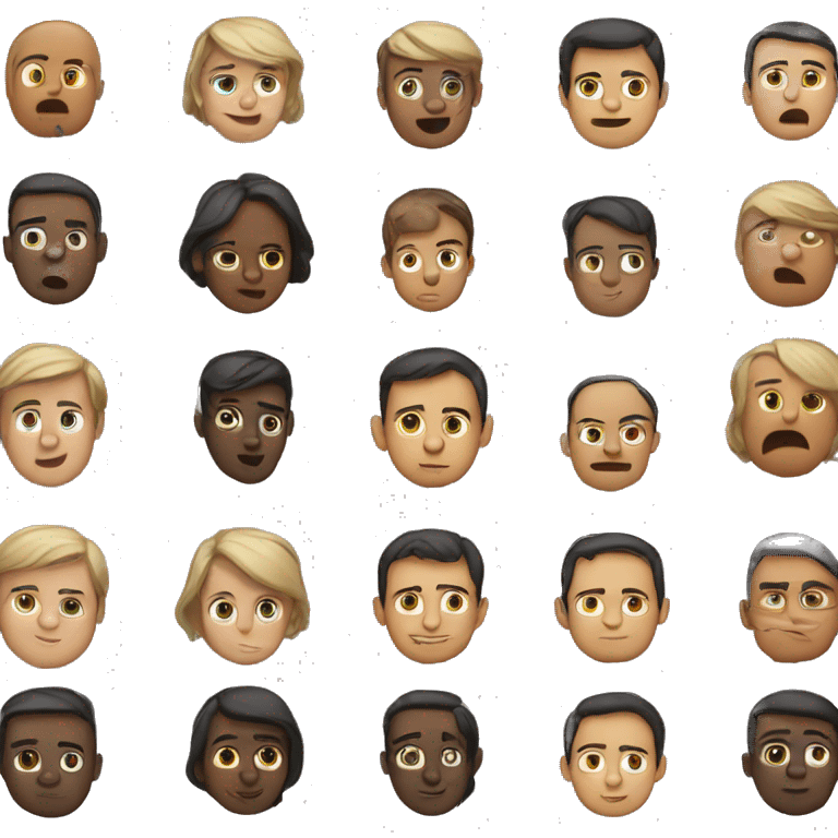 AI, intelligence, different emotions emoji