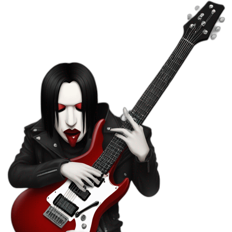 Marilyn manson blood playing guitar emoji