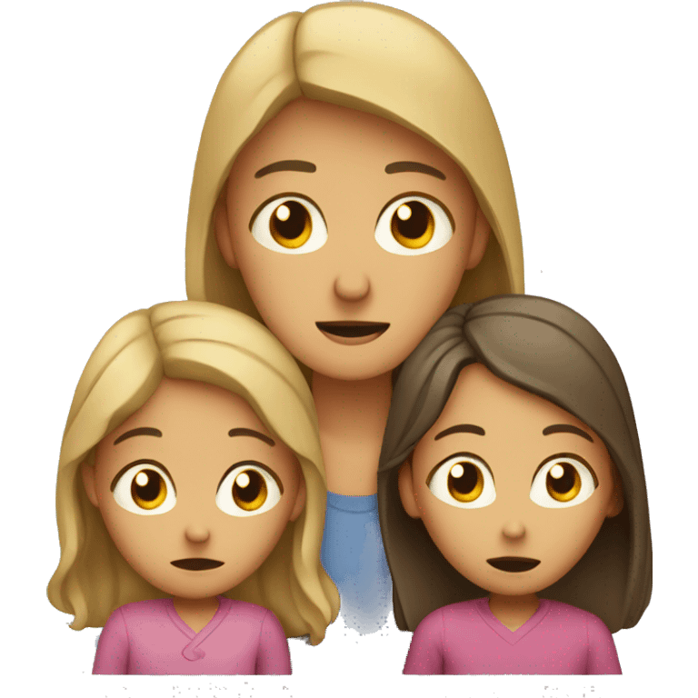 parents crying with 2 kids emoji