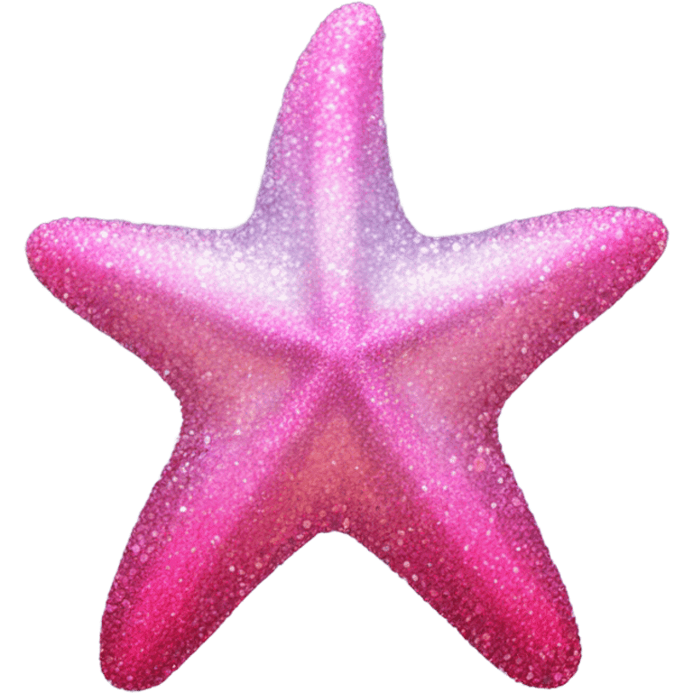 Pink ombre starfish with glitter  emoji