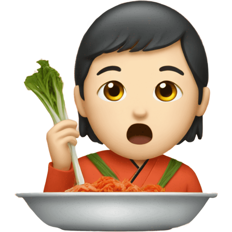 Korean eating kimchi  emoji