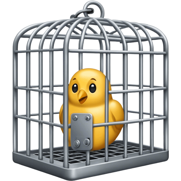 iPhone locked in cage emoji