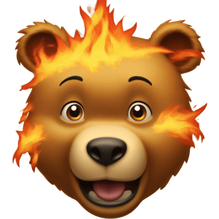 Flaming Pooh emoji